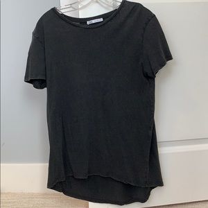 Zara high low gray tee